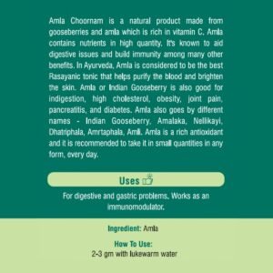 Amla Choornam(Powder) For Purifying Blood And Immunity Booster 100g